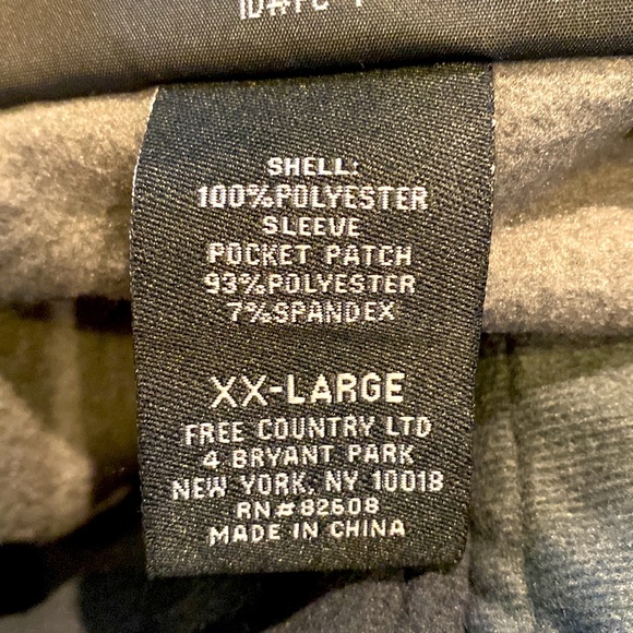 Gray Free Country Microtech Fleece Full Zip Sweater Jacket Zip Pocket XXL NWT - Picture 6 of 10